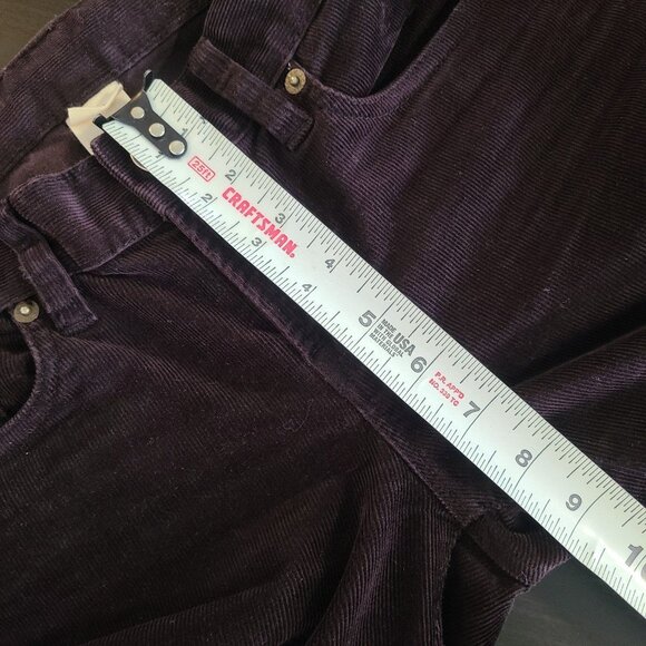 J Crew Corduroy Pants Women 27 Purple Straight Mid Rise - Picture 5 of 10